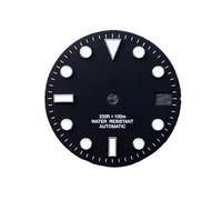 Lasitech Montre GMT for Homme, boîtier 40,5 mm, Acier argenté/Noir, Compatible avec Les modèles NH34, NH35 et NH36, boîtier en Verre Saphir, Cadran 28,5(7 Silver Nail,Two Way)
