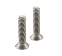 Lasitech Vis À Tête Hexagonale en Titane M2 .5 M3 M4 DIN7991 TA2, 10 Pièces, Boulon Fraisée Plate L = 3-50mm(3mm,M2.5 (10pcs))