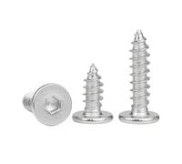 Lasitech Vis Autotaraudeuses À Tête Plate Et Fine Douille Hexagonale, en Acier Inoxydable M2 .3 .6 M3 .5, Plaquette Basse, 10 50 Pièces(4mm,M2.3 50pcs)