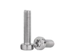 Lasitech Vis De Sécurité en Acier Inoxydable M2 .5 M3 M4 M5 100 A2, 20 À 304 Pièces, Capuchon Six Lobes, Boulons Tête Cylindrique(M2.5x8mm-50pcs)