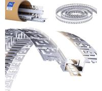 LASLUX Profilé LED encastrable flexible 2000×60×12,5 mm en aluminium pour bande LED 18 mm - Diffuseur en silicone, installation facile, idéal pour designs courbes et droits (12)