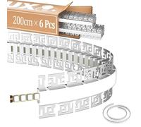 LASLUX Profilé LED encastrable flexible 2000×60×12,5 mm en aluminium pour bande LED 18 mm - Diffuseur en silicone, installation facile, idéal pour designs courbes et droits (6)