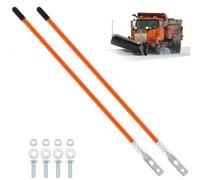 Lasnten Lot de 2 marqueurs de lame de chasse-neige de 68,6 cm - Fil d'acier à visser à l'intérieur du pare-chocs - Haute visibilité - Installation facile pour chasse-neige VTT (orange)