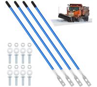 Lasnten Lot de 4 marqueurs de lame de chasse-neige de 68,6 cm - Fil d'acier à visser à l'intérieur - Guides haute visibilité - Installation facile pour chasse-neige VTT (bleu)