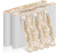 Lasnten Lot de 50 limes à ongles à motif floral beige bohème pour mariage, fête prénuptiale, remerciements de célébrer avec nous, grain 180 pour invités, demoiselle d'honneur, enterrement de vie de