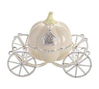 LASODY Boîte à bijoux décorative peinte à la main en forme de carrosse de Cendrillon émaillée à charnière Cadeau unique pour la famille, coffres à bijoux