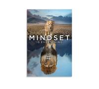 LASOQUAN Mindset Is Everything Poster décoratif sur toile pour chambre à coucher 60 x 90 cm