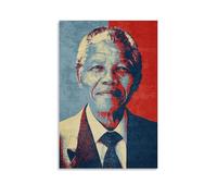 LASOQUAN Nelson Mandela - Impression sur toile - Prix Nobel de la paix - Impression d'art moderne pour chambre à coucher - 60 x 90 cm
