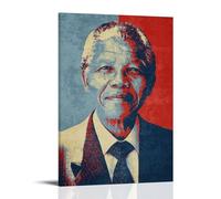 LASOQUAN Nelson Mandela - Impression sur toile - Prix Nobel de la paix - Impression d'art moderne pour chambre à coucher - 60 x 90 cm