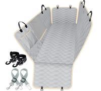 Lassie Housse de protection de banquette arrière de voiture, camion ou SUV pour chien, 100 % imperméable, avec fenêtre en filet robuste, antidérapante, universelle, résistante aux griffes