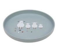 Lassig - Assiette Tiny Farmer Mouton et Oie bleu - bleu bleu G