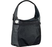 Lassig Casual Hobo Style Diaper Sac à bandoulière sac à main fourre-tout comprend un porte-bouteille isolé assorti, un matelas à langer essuyable, des crochets de poussette, noir Noir G