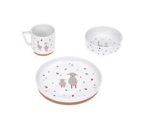 Lassig - Coffret repas en porcelaine - Tiny Farmer Mouton & Oie