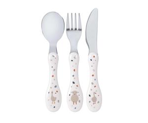 Lassig - Lot de 3 couverts inox - Tiny Farmer Mouton & Oie