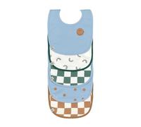 LÄSSIG Bébé bibs ensemble (5 pcs) fermeture autoagrippante coton imperméable/Value Pack Bib Happy Rascals Smile
