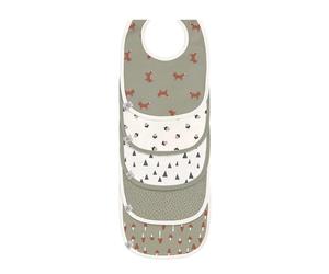 Lassig - Lot de 5 bavoirs éponge Little Forest Renard