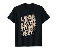 Lasso The Beat Stomp Your Feet - Line Dancing T-Shirt Graphique avec Valeur