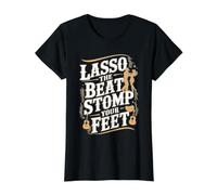 Lasso The Beat Stomp Your Feet - Line Dancing T-Shirt Graphique avec Valeur