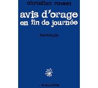 L'Association avis d'orage en fin de journée ; hantologie