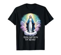 L'Assomption de Marie Sainte Mère Foi Catholique T-Shirt Graphique avec Valeur