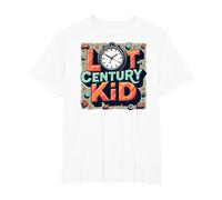 Last Century Kid Horloge rétro années 1900 avec étoiles T-Shirt, Homme Grandes Tailles, Blanc, 2X Tall