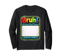 Last Days of School Autographe Last School Outfit Classroom Manche Longue