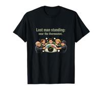 Last Man Standing Near The Thermostat HVAC Humour T-Shirt