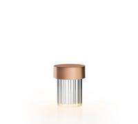 FLOS Lampe de table Last Order Fluted Akku – à batterie – intérieur – cuivre satiné