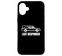 Last Responder Funny Mortician Hearse Design for Dark Humor Coque pour iPhone 16 Plus