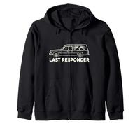 Last Responder Hearse Funeral Morgue Dark Humor EMT Sweat à Capuche