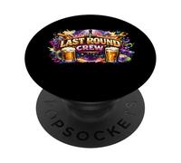 Last Round Crew - Équipe Funny Drinking Squad PopSockets PopGrip Adhésif