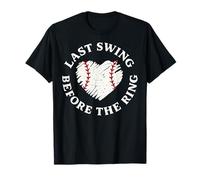 Last Swing Before The Ring : soirée de Baseball Amusante Entre célibataires T-Shirt