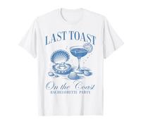 Last Toast on The Coast Bride Team Beach Bachelorette Party T-Shirt