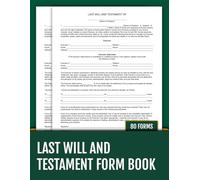 Last Will Form Book: 80 Easy-to-Use Forms for Families, Individuals, and Executors | 8.5 x 11 inches.