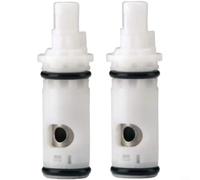 Lastdaytime 1224 Kit de remplacement de cartouche de robinet compatible avec la plupart des robinets à double poignée pour appareils de salle de bain et baignoire-douche (1224 2 pièces)