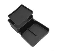 Lastdaytime Boîte de rangement pour console centrale EV3, plateau en TPE étanche, avec compartiments supérieur et inférieur, noir