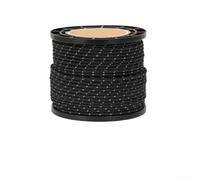 Lastdaytime Corde réfléchissante durable de 50 m pour le camping en plein air et le travail, en polyester et polypropylène résistant aux intempéries avec des propriétés de haute visibilité (noir)