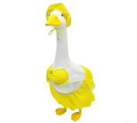 Lastdaytime Costume d'oie sur le thème du printemps avec chapeau de lapin et écharpe colorée pour fêtes en plein air (jaune)