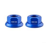 Lastdaytime Écrous de moyeu en alliage d'aluminium avec joints pour vélo pliable et axe de roue de vélo à pignon fixe, doré (bleu)