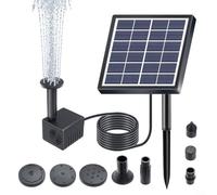 Lastdaytime Fontaine à eau solaire avec panneau solaire en verre double pour bassin d'oiseaux