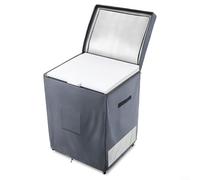 Lastdaytime Housse de protection imperméable en tissu Oxford 210D pour congélateur, convient pour coffre de 2,3 m³, noir avec aérations et poignées (G 71,12 x 58,42 x 86,36 cm)