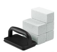 Lastdaytime Kit de nettoyage 6 pièces pour barbecue avec poignée en plastique et pierres à récurer pour barbecue extérieur