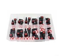 Lastdaytime Kit de réparation rapide de connecteur de carburant pour conduite de carburant, 24 pièces avec connecteurs ABS de 6,3/7,89/9,49 mm pour applications diesel pour l'entretien automobile