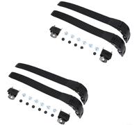 Lastdaytime Lot de 2 boucles de sangle de patin à roues alignées avec écrous de serrage et vis de serrage en polypropylène pour patins à roulettes, 22 x 2 cm, noir, lot de 2 (type A)