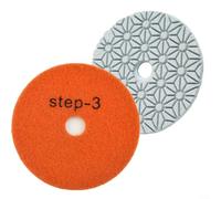Lastdaytime Lot de 2 disques de polissage en 3 étapes de 100 mm pour polissage à sec et humide des surfaces en granit, marbre, béton, pierre (2 étapes 3)