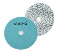 Lastdaytime Lot de 2 disques de polissage en 3 étapes de 100 mm pour polissage à sec et humide des surfaces en granit, marbre, béton, pierre (2 étapes 2)