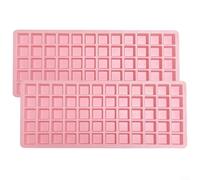 Lastdaytime Lot de 2 moules en silicone à 60 grilles pour glaçons, chocolats et bonbons compatibles avec les lyophilisateurs Harvest Right - Plateaux moyens et grands (rose)