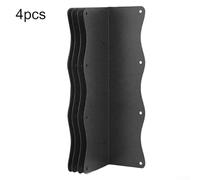 Lastdaytime Lot de 4 équerres d'angle en métal robustes en forme de L, avec bordure ondulée pour jardin surélevé, lits et meubles, noir