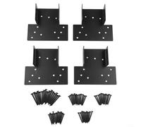 Lastdaytime Lot de 4 supports de tonnelle réglables avec support en T pour jardin, cour et balcon, résistant aux intempéries