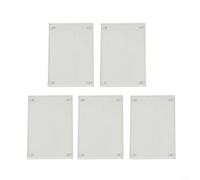 Lastdaytime Lot de 5 cadres photo en acrylique transparent avec design à angle droit, panneaux doubles de 0 à 2 cm d'épaisseur pour afficher des photos, des étiquettes de prix et des certificats en